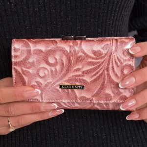 Women's Salmon Wallet with Patterns