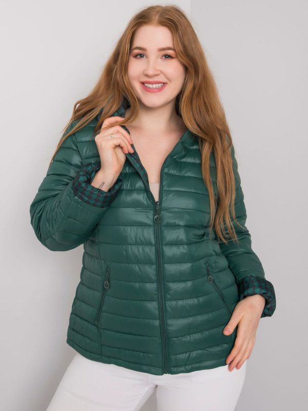 Dark Green Women's Plus Size Double-Sided Jacket Jaime
