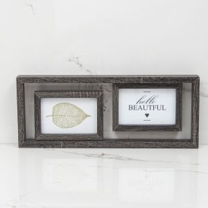 Dark Brown Photo Frames With Shelf