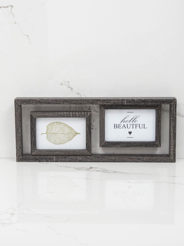 Dark Brown Photo Frames With Shelf