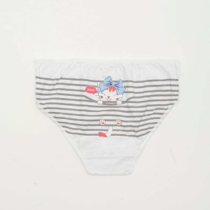 White briefs for girl with print