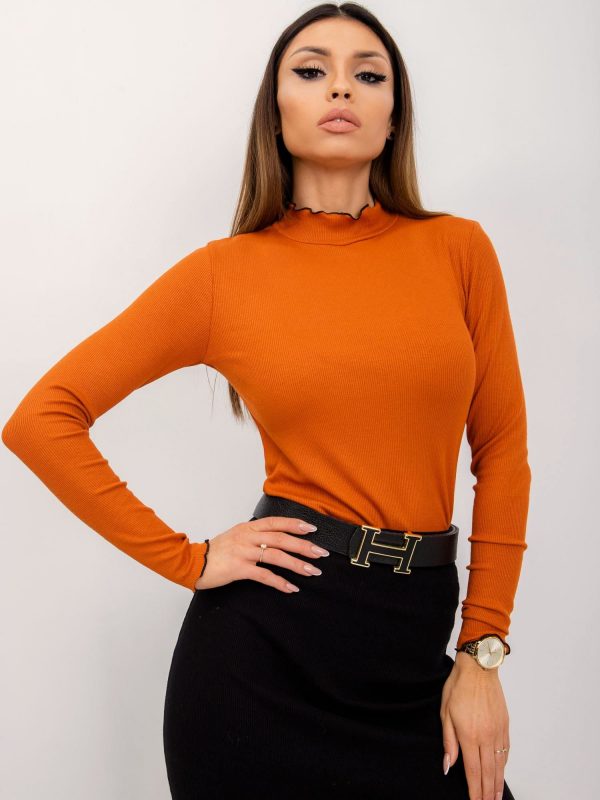 RUE PARIS Orange blouse Arielle