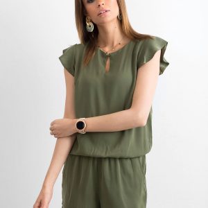 Khaki Short Jumpsuit