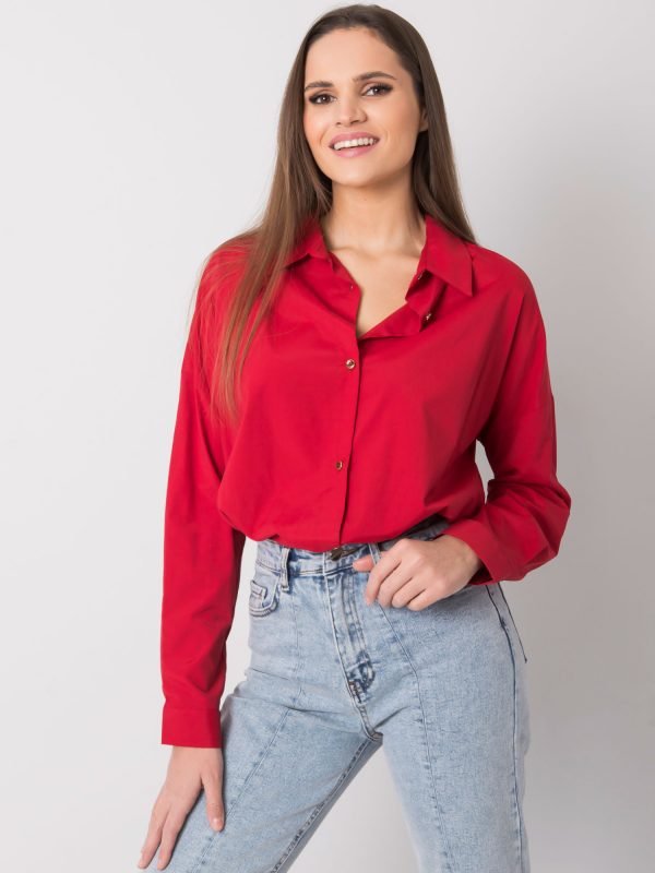 Burgundy classic shirt Camila