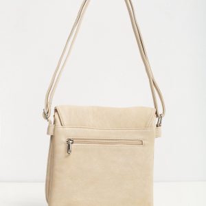 Beige Messenger Messenger with Flip