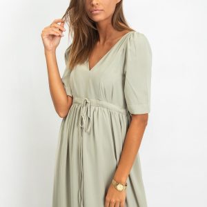 RUE PARIS Light green Remy dress