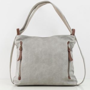 Light gray handbag with strap