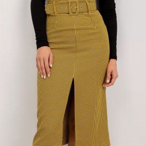 BSL Yellow houndstooth skirt