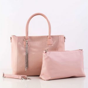 Pink openwork bag