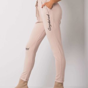 Beige sweatpants with Haylee inscriptions