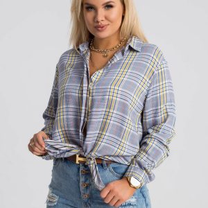 Blue plus size shirt Claudia RUE PARIS