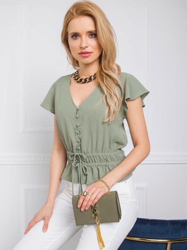 Khaki blouse Shirley RUE PARIS