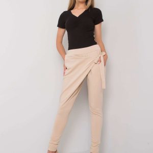 Light beige sweatpants with binding Arantaxa