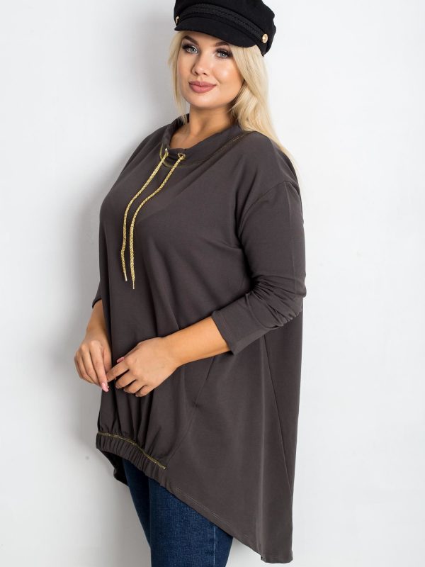 Khaki tunic plus size Shannie