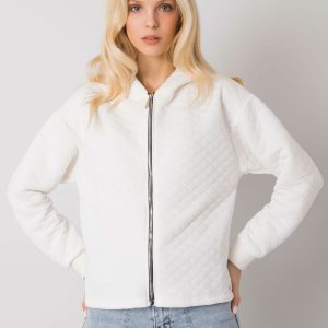 Ecru quilted sweatshirt basic Melanie