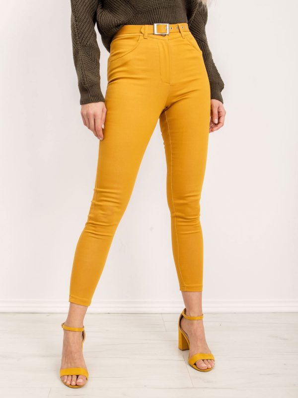 BSL Mustard trousers with belt