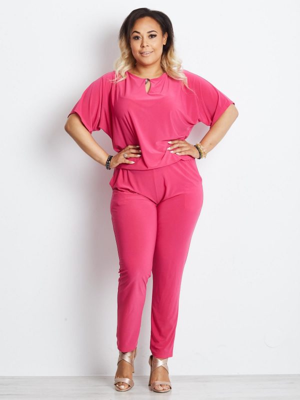 Pink Plus Size Jumpsuit Appropriately