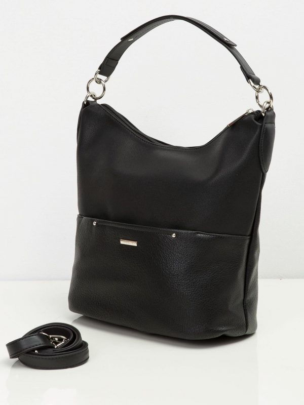 Black Soft Shoulder Bag