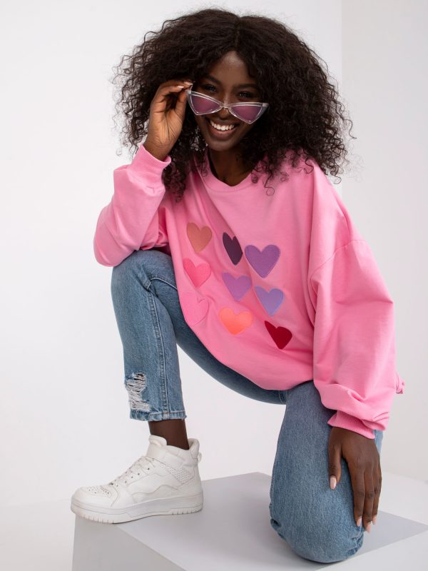 Pink Oversize Sweatshirt Tulum