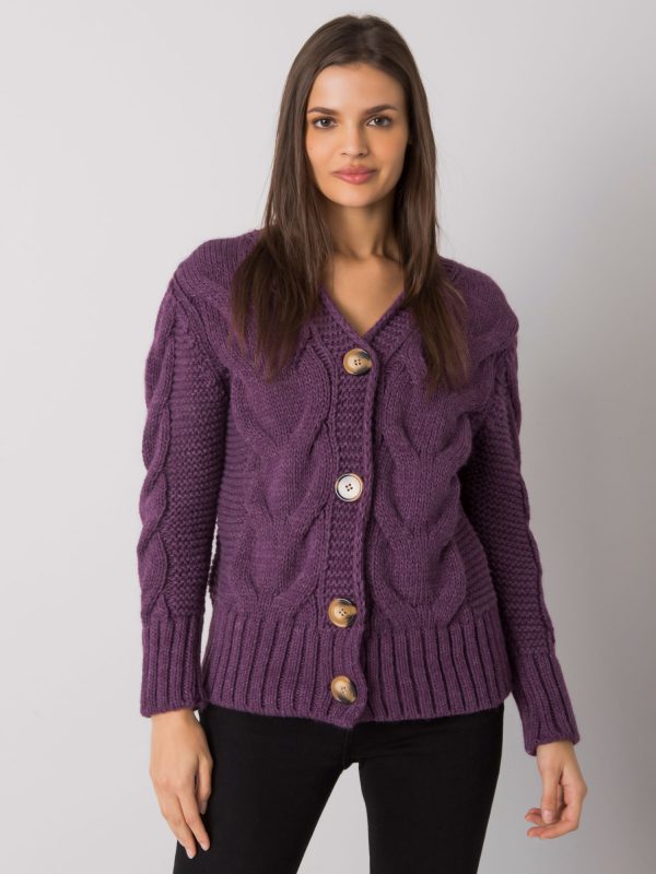 Purple Button Sweater Louissine RUE PARIS