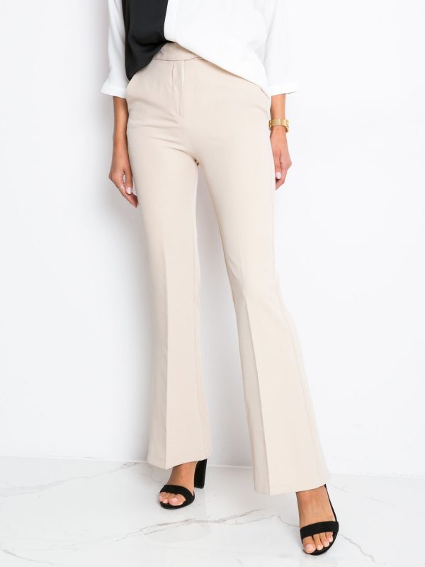 RUE PARIS Light beige Fancy pants