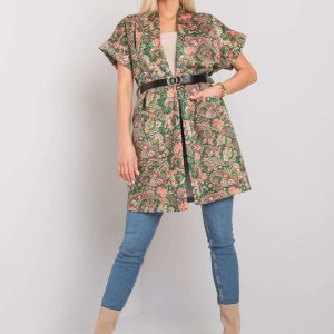 Sonja Green Short Sleeve Coat