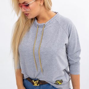 Gray Sweatshirt Plus Size Vacay