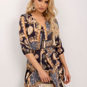 BSL Black Patterned Dress