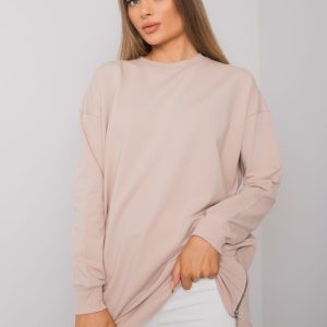 Light Beige Long Sleeve Tunic Rhiannon