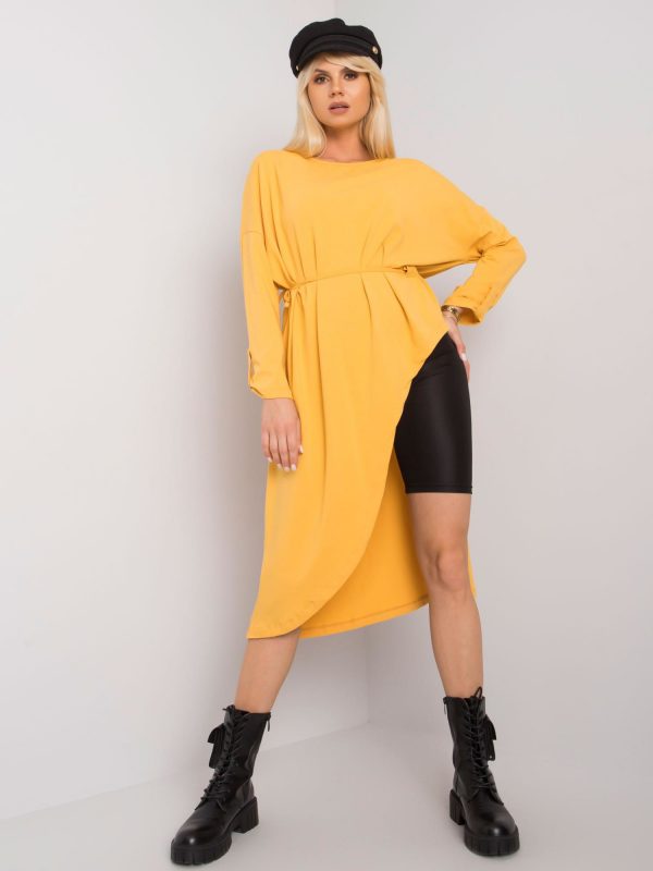 Yellow cotton oversize tunic Brenda