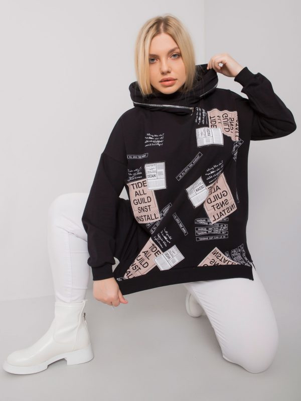 Ives Black Plus Size Hoodie