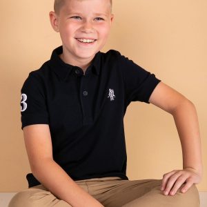 TOMMY LIFE Navy blue boy's polo shirt