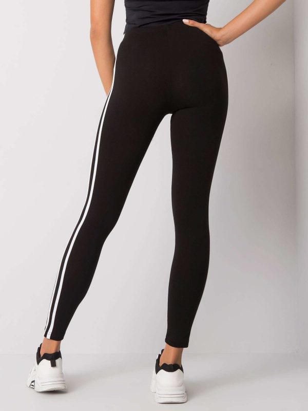 Black Leggings with Lavrence Stripes