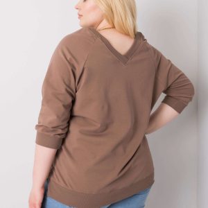 Brown plus size sweatshirt Alexandria