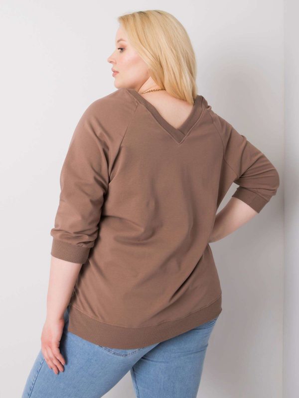 Brown plus size sweatshirt Alexandria