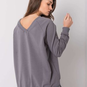 Dark grey sweatshirt Leila RUE PARIS