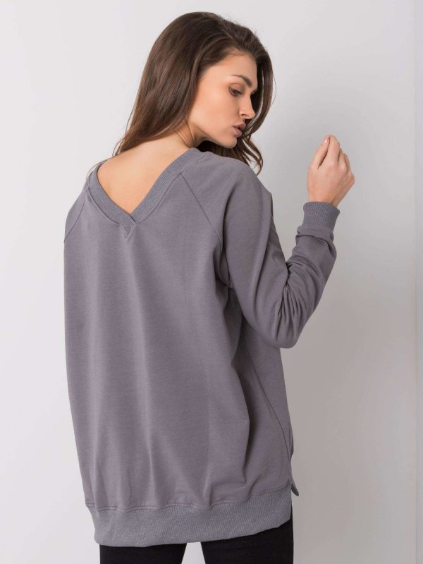 Dark grey sweatshirt Leila RUE PARIS