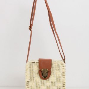 Cream Braided Handbag