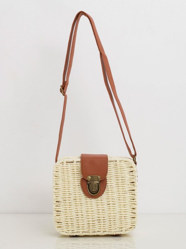 Cream Braided Handbag