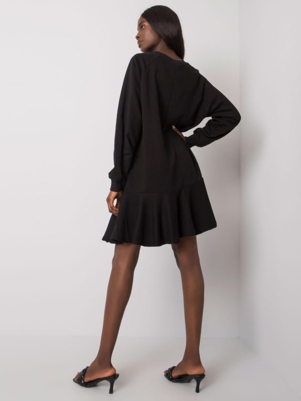 Perrine black ruffle dress