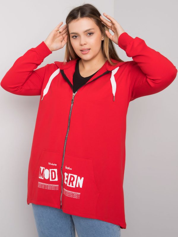 Red Plus Size Hoodie Adelaide