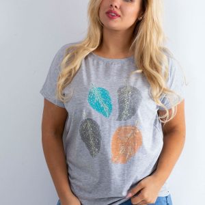 Gray T-shirt plus size Moving