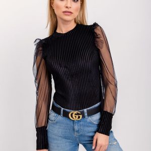 RUE PARIS Ally black blouse