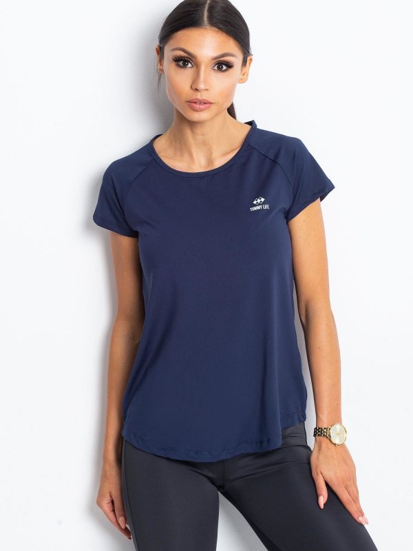 Dark blue TOMMY LIFE women's t-shirt