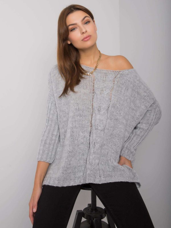 Gray loose sweater Tiffianie OCH BELLA