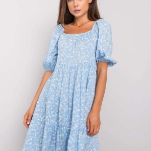 Light blue viscose dress Dianey RUE PARIS