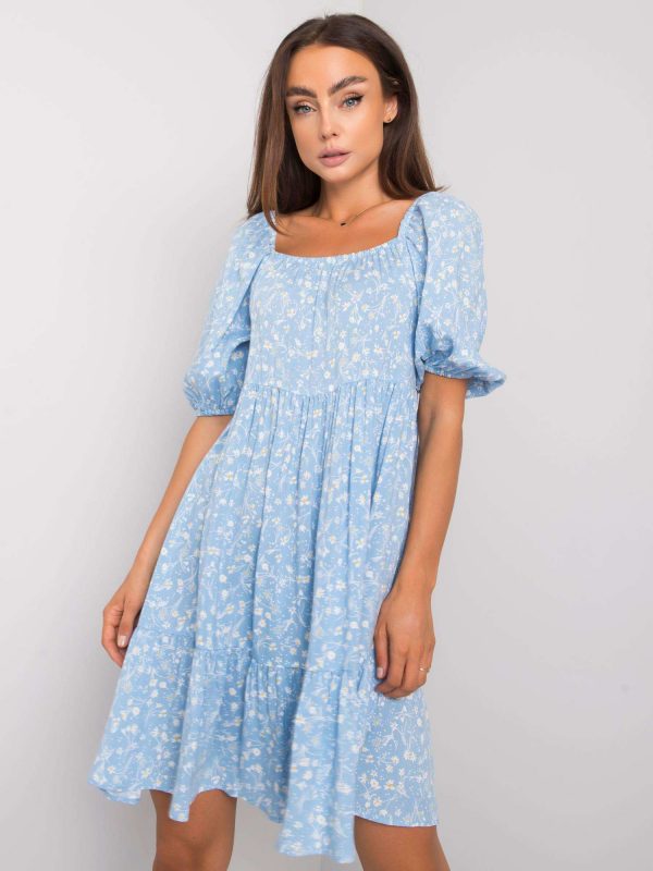 Light blue viscose dress Dianey RUE PARIS