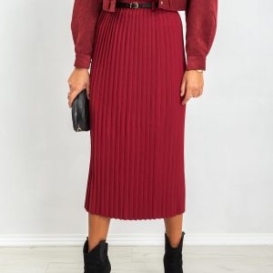 RUE PARIS Burgundy skirt Tammy