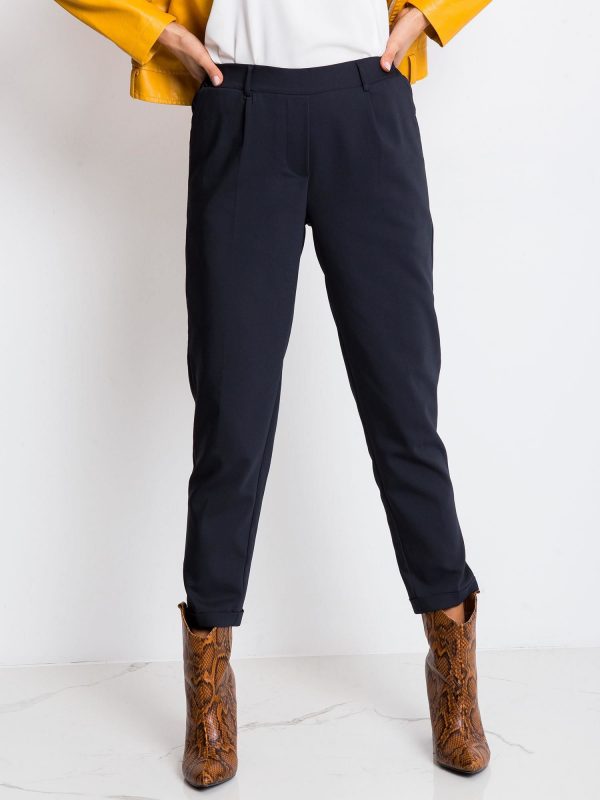 RUE PARIS Navy blue pants Control