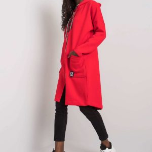 Elvina Red Long Hoodie